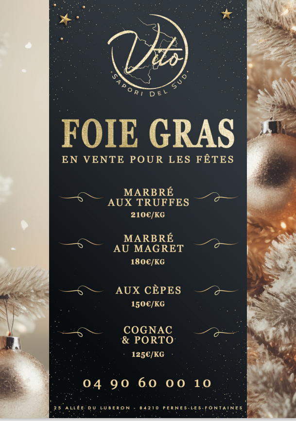 Acheter du foie gras pour les fêtes de fin d'année dans le Vaucluse
